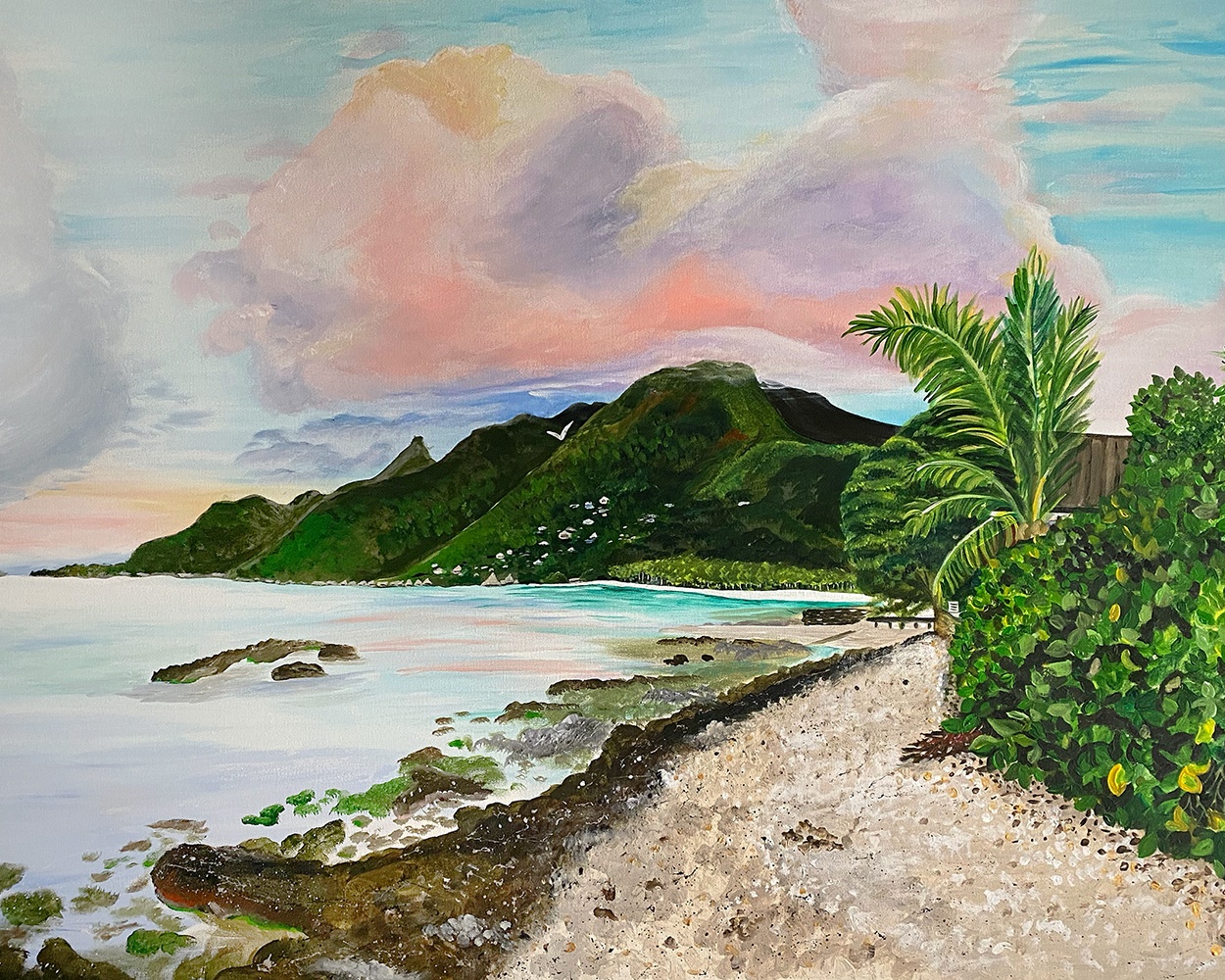 Portrait of Island View in French Polynesia by Alex Georghiou Frankart