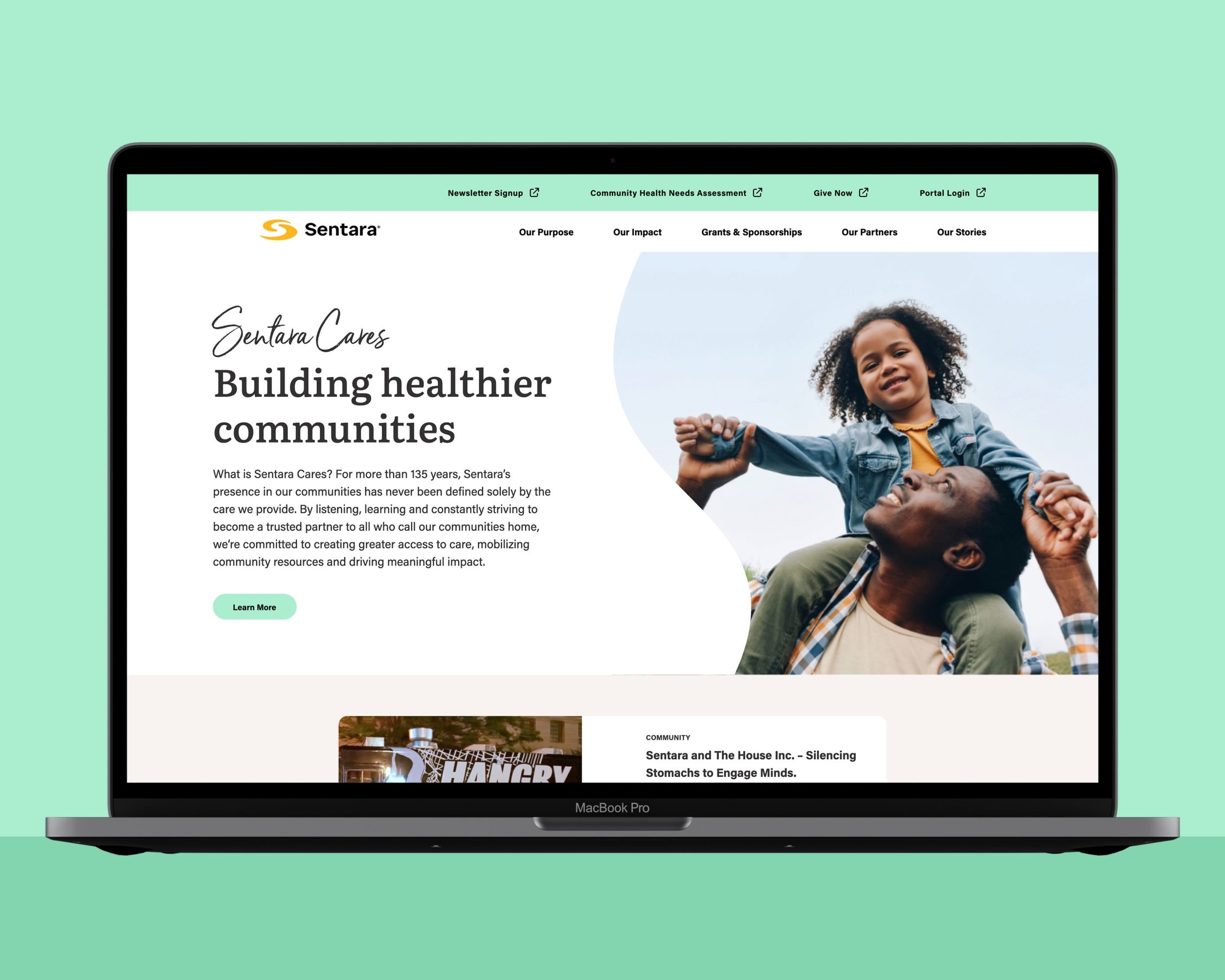 Sentara Cares Mockup