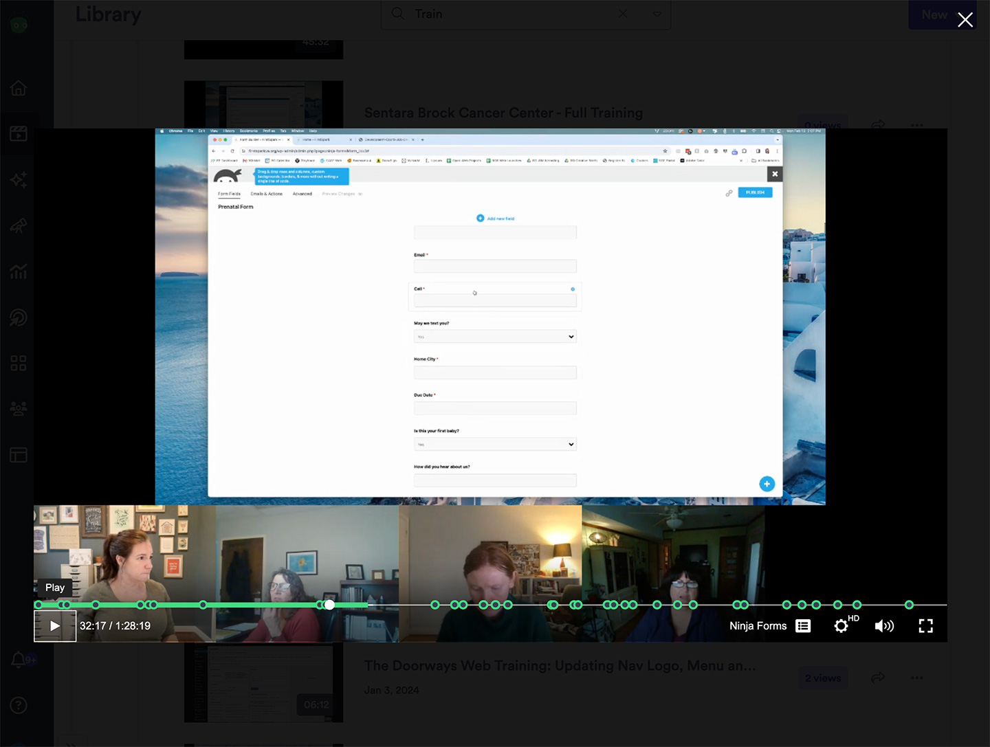 Video Training Screenshot