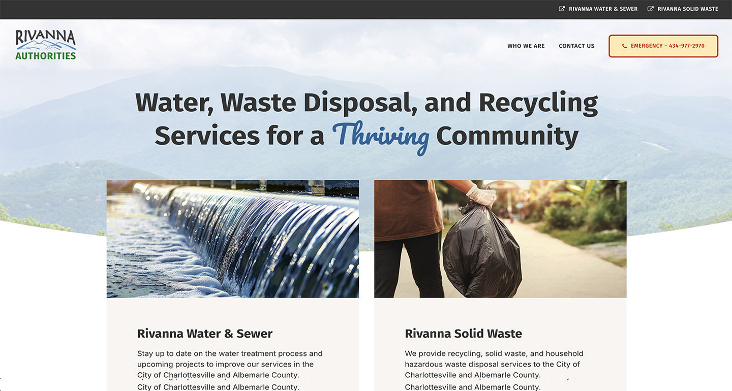 Rivanna Authorities Screenshot